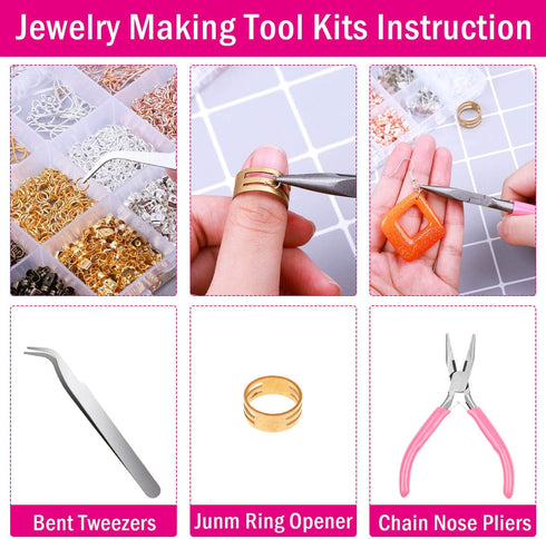 Earring Making Kit, Shynek 2343pcs Earring Making Supplies with Earring Hooks, Jump Rings, Earring Posts, Earring Backs and Jewelry Pliers Tools f...