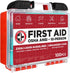 Be Smart Get Prepared OSHA/ANSI First Aid Kit - 10 Person, 100 Pieces - Designed for Home, Business, School, Industrial, and Restaurants - Compact...