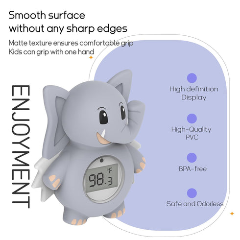 Baby Bath Thermometer for Infants - Baby Water Thermometer for Bathtub Safety with Temperature Warning - Floating Bathing Tub Toy Gift for Newborn...
