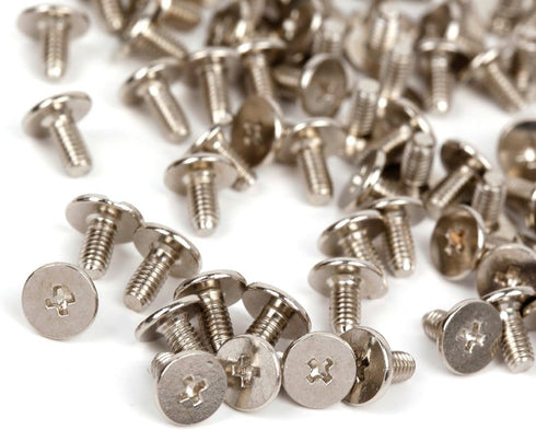 RUBYCA 12MM 100 Sets Metal Tree Spikes and Studs Metallic Screw-Back for DIY Leather-Craft Silver Color...