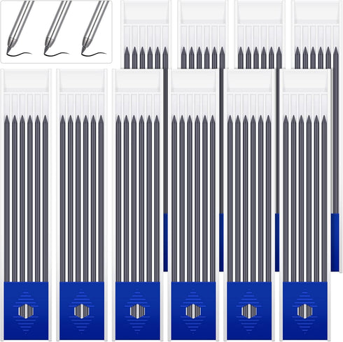 60 Pieces 2.8 mm Solid Carpenter Pencil Set Pencil Refills for Carpenter Carpenter Marker Woodworking Mechanical Pencil for Writing, Drawing, Draf...