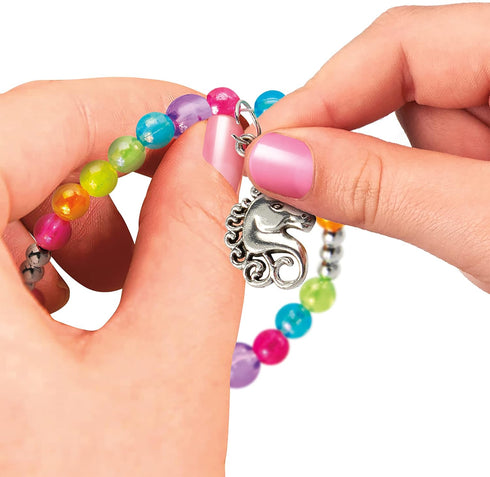 Shimmer 'n Sparkle Charm & Bead Bracelet Maker by CRA-Z-Art – DIY Beaded Charm Friendship Bracelet Making Kit...