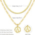 RLMOON Gold Layered Initial Necklace Set for Women Letter Pendant Necklace 18K Gold Plated Trendy Herringbone Snake Choker Figaro Chain Necklace J...