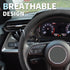 Leather Steering Wheel Cover, Car Steering Wheel Cover, Microfiber Leather Covers Breathable Anti-Slip Odorless Universal Fit 14.5-15 inches - Bla...