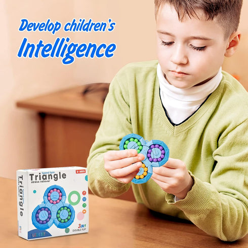 Rotating Magic Bean Cube Spinner,2 in 1 Funny Beads Puzzle Educational Toys,Fidget Hand Sensory Toy,Ideal Party FavorOffice Desk Toys...