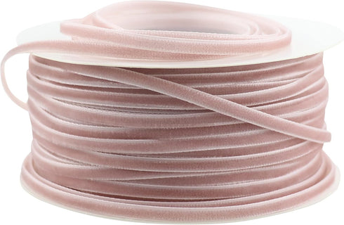 1/8 Inch Velvet Ribbon Thin Dusty Rose Velvet Ribbon Vintage Velvet Ribbon Narrow Ribbon for Wedding Invitations, Gift Wrapping, and Party Favour ...