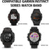 ANCOOL Compatible with Garmin Instinct 2 Band, Soft Silicone Watchband Replacement for Garmin Instinct Tide/Esports/Solar/Tactical Smartwatches, B...