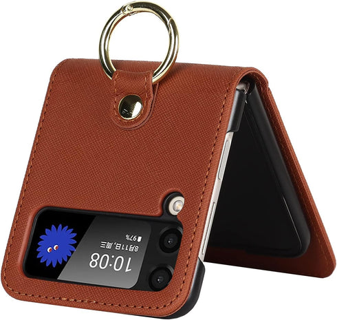 LBYZCASE Case for Galaxy Z Flip 3 5G,Samsung Z Flip 3(2021) Leather Wallet Case,Adjustable Crossbody Lanyard Durable Card Slots Ultra Slim Luxury ...