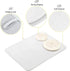 Dish Drying Mat for Kitchen Counter Absorbent Microfiber Dry Dishes Mats Drainer Counter Mat White Drying Dish Pad 18 x 24 Inch for Countertops De...