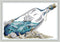 Maydear Cross Stitch Kits Stamped Full Range of Embroidery Starter Kits for Beginners DIY 11CT 3 Strands - Sea in Bottle 21.3×15(inch)......