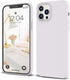 IceSword iPhone 12 Pro Max Case, Thin Liquid Silicone Shockproof Phone Case Cover, Pure White Cute Cool Fun, Gel Rubber Drop Protective 6.7" [Soft...