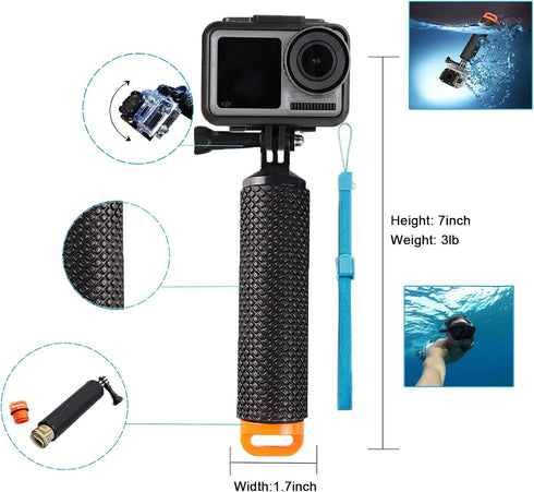 32in1 Surfboard Mounts + Insurance Tethers + Floating Hand Grip + Floaty + Screws for GoPro Hero 11 10 9 8 MAX 7 Black Silver White/6/5/5S/4S/4/3+...