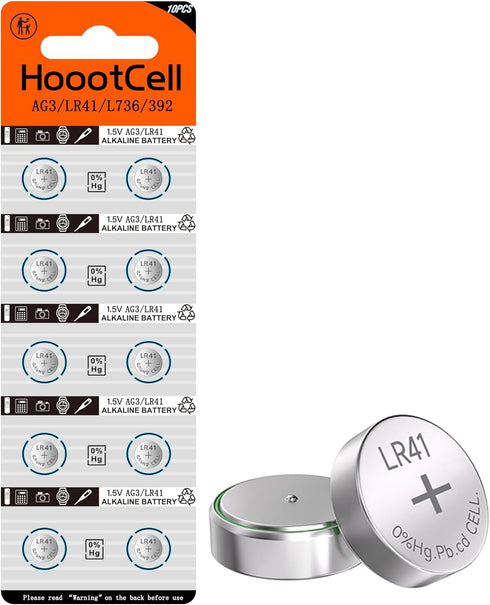 LR41 Button Batteries L736 AG3 392 384 192 SR41 A63 736 G3 Battery 1.5V Alkaline Button Coin Cell Batteries 10 Pack...