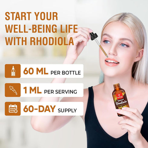 57,000 MG Liposomal Active Rhodiola Rosea Supplement, Rhodiola Root Extract, Liquid for High Absorption, Rhodiola Rosea Root Extract Tincture for ...