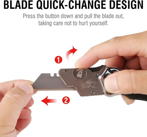 Olympia Tools 33-125 Turbofold Stainless Steel Utility Knife...