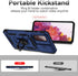 for Samsung Galaxy S20 FE 5G Case with Camera Lens Cover HD Screen Protector, Military-Grade Drop Tested Magnetic Ring Holder Kickstand Protective...
