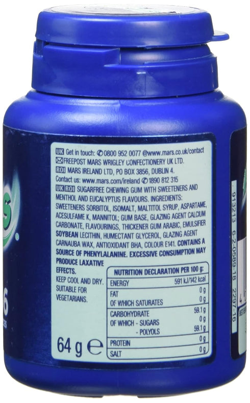 Wrigley's Airwaves Menthol And Eucalyptus Bottle, 64 g...