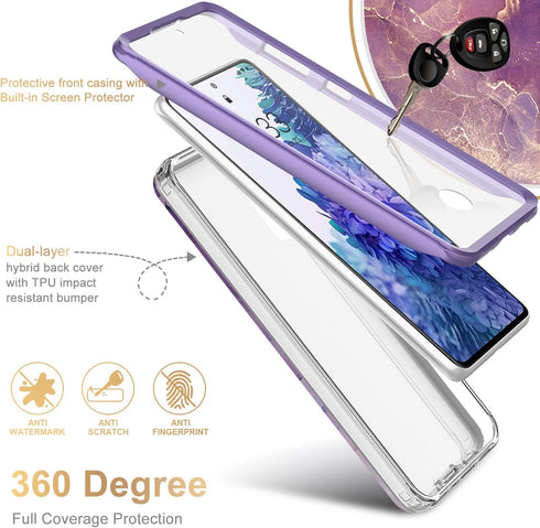 Esdot Compatible with Samsung Galaxy S20 FE Case with Built-in Screen Protector,with Fashionable Designs for Women Girls,Protective Phone Case for...
