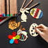 Wooden Eggs 48 Pieces Easter Crafts Wooden Ornaments Unfinished Crafts Hanging Embellishments for Party Supplies DIY Decor Valentines Day Cards fo...