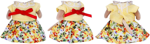 E-TING Family Set, Sweet Mother-Daughter Cool Father-Son Family Dress Up Set for 3-Inch and 2.25-inch Figure Town Series...