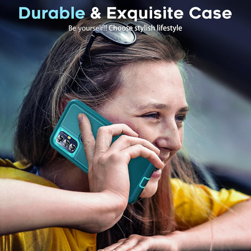 LeYi for Moto G Play 2023 Case: Motorola G Play 2023 Phone Case with 2 PCS Tempered Glass Screen Protector, Heavy Duty 3 in 1 Military Grade Shock...