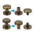 PATIKIL 50 Sets Chicago Screws, 8mm L Chicago Screw Slotted Binding Post Screw Bolts Rivets Brass Fasteners Connectors for Leather Belt Scrapbook ...