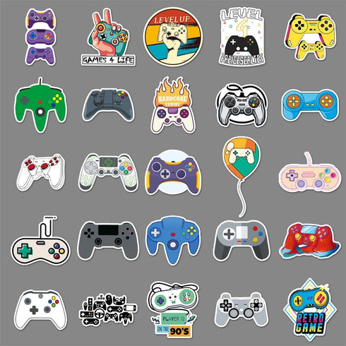 100 Pcs Play Game Stickers for Teen, Cool Cartoon Trendy Gamepad Waterproof Gaming Sticker,Vinyl Laptop Phone Skateboard Stickers....