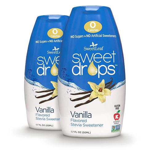 SweetLeaf Sweet Drops Vanilla Stevia Liquid Sweetener - Flavor Foods, Keto Coffee with Sugar Free, 0 Calorie, Non-Glycemic Response SweetLeaf Stev...