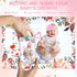 SPOKKI 6 PCS Baby Monthly Milestone Blanket Girl, 60''x40''Fleece Monthly Blanket Newborn with Headband for Photography Background Prop and Mom Nu...