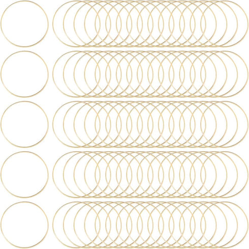 120pcs 30mm Hoop Earrings Findings Small Round Earring Finding Golden Brass Open Bezel Back Frames Circle Beading Bulk for Jewelry Making Women Cr...