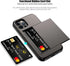 Nvollnoe for iPhone 12 Case,iPhone 12 Pro Case with Card Holder Heavy Duty Protective Dual Layer Shockproof Hidden Card Slot Slim Wallet Case for ...