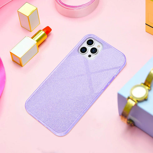 MATEPROX Compatible with iPhone 12 Pro case Compatible with iPhone 12 Cases Glitter Bling Sparkle Cute Girls Women Protective Cover (Purple)...