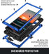 Samsung S23 Ultra Metal Bumper Silicone Case Samsung S23 Ultra Case with Stand Built-in Screen Protector Gorilla Glass Hybrid Military Shockproof ...