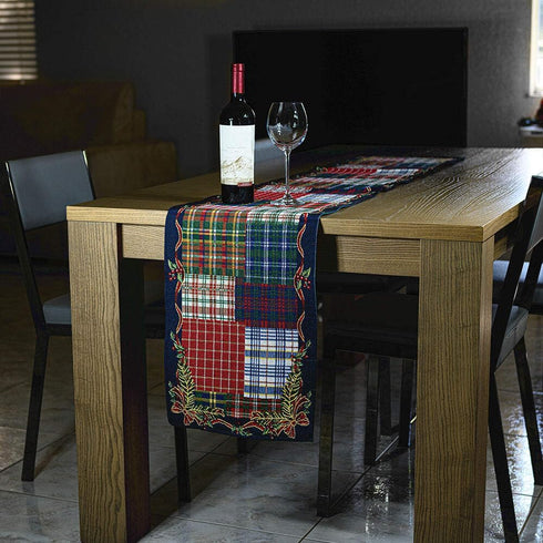 Homvare Christmas Table Setting Full Length Runner for Holiday Dinner, Friends & Family Gathering, Festivities, Cocktail Parties, Home Décor, Wove...