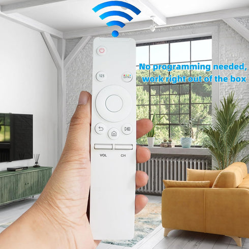 Universal Remote Control BN59-01260A -White- fit for Samsung Smart TV UN40KU6300FXZA UN40K6250AFXZA UN43KU6300FXZA UN49K6250AFXZA UN49KU650DFXZA...