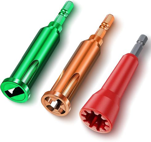 Feekoon Wire Twisting Tool, 3 Way/ 5 Way Wire Stripping Tool and Wire Cap Twisting Tool with 1/4" Chuck (Red), Wire Stripper and Twister, Wire Twi...