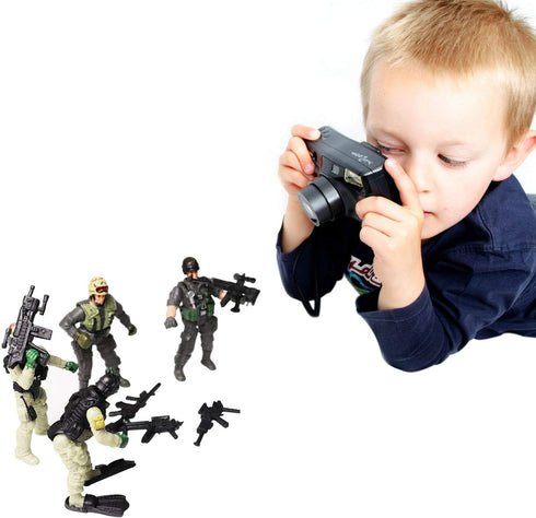 HAPTIME Military Action Figure Play Set for Kids - Army Men Soldiers Toys for Boys and Girls Ages 3-9 (SWAT Team Edition)...