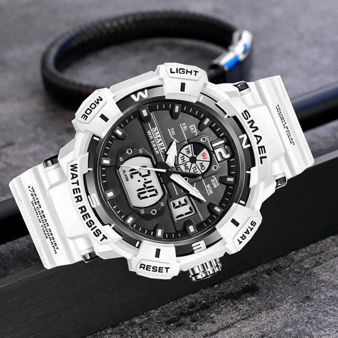 FANMIS Mens Analog Digital Sports Watch Large Face Outdoor Sports Waterproof Military Wrist Watches with Date Multifunction Tactics LED Army Stopw...