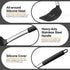 P&P CHEF Black Kitchen Cooking Utensil Set of 4, Silicone Solid Spatulas Slotted Spoons Turners for Non-stick Cookware Flipping Mixing, Heat-proof...