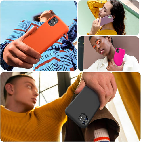 Miracase Compatible with iPhone 11 Phone Case, with Screen Protector, Liquid Silicone Gel Rubber Full Body Drop Protection Shockproof Cover Phone ...