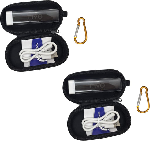 Portable Charger Power Bank 2600mAh Battery Pack 5V 2A with USB Cable, Carrying Hard case and Hook for iPhone, Samsung Galaxy and More (1 Pack)......