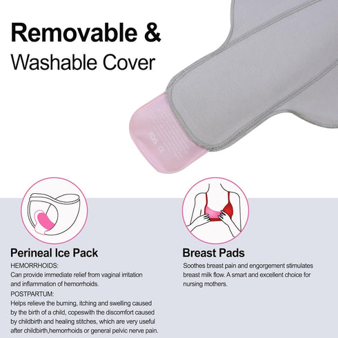Reusable Perineal Ice Packs, Perineal Cooling Pad, Postpartum Cold Packs, Cold and Hot Pack for Women After Birth and Delivery, Pregnancy & Hemorr...