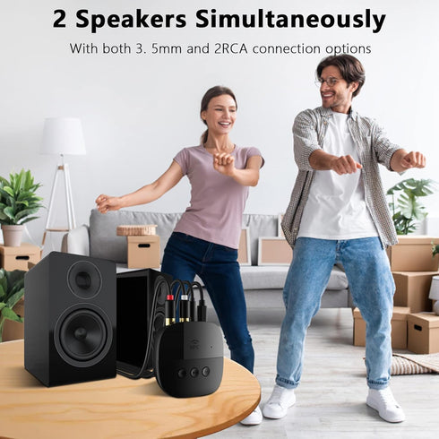 eppfun AK3056R Pro Bluetooth 5.2 Receiver with NFC, USB, TF Card Slot, 3.5mm AUX/RCA, Wireless Audio Adapter for Home Music Streaming Stereo Syste...