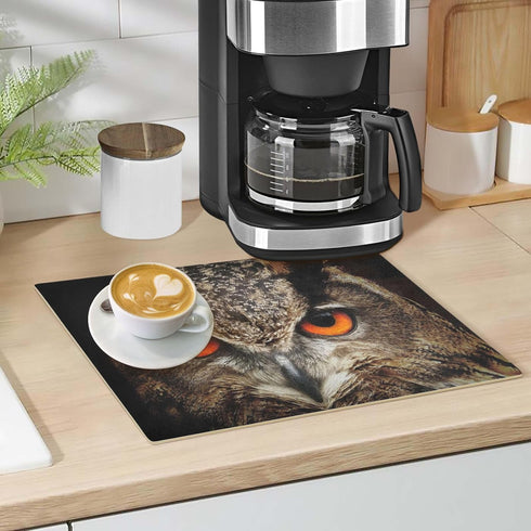 Coffee Mat Coffee Bar Mat Coffee Maker Mat for Countertops Coffee Machine Mat Leather Absorbent Drying Mat for Kitchen Counter Coffee Bar Accessor...