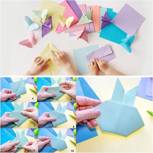 MECCANIXITY 100 Sheets Origami Paper Double Sided Light Green 6x6 Inch Square Sheet for Art Craft Project, Beginners, Gifts Decor...