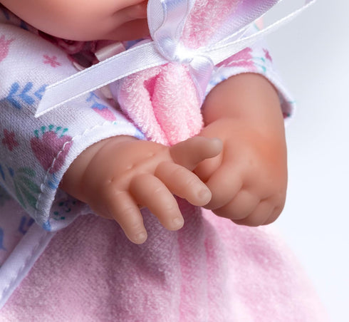 JC Toys La Baby Caucasian 11-inch Small Soft Body Baby Doll La Baby | Washable |Removable White & Pink Floral Outfit w/Hat, Pacifier & Blanket | f...