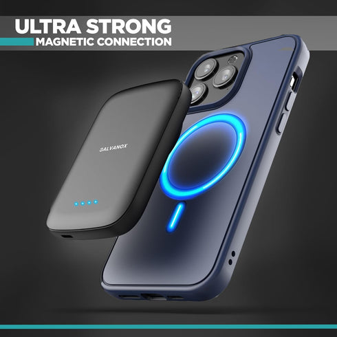 GALVANOX 5000mAh Ultra-slim Magnetic Power Bank for iPhone, Compatible with MagSafe - Fast Charging Wireless Portable Charger, USB C Input Battery...