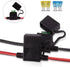 iGreely Dual Positive/Negative ATC Style Fuse Holder 10AWG Wire with Ring Terminals and 45A Connectors for Automotive 2ft/60cm...