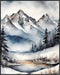 Posterizer 1 pcs-beautiful snowy scenary in winter -4-Landscape & Nature Art-GIft for Men Women Teens-Dining Room Decor- unframed wall art...
