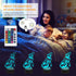 FULLOSUN Wolf Gifts, 3D Night Light for Kids Optical Illusion Lamp Co-Sleeping,Remote Controller with 16 Color Changing Birthday Gifts & for Kids,...